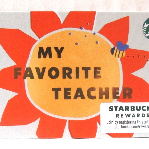 Starbucks 2020 My Favorite Teacher Card NO VALUE - Picture 1 of 2